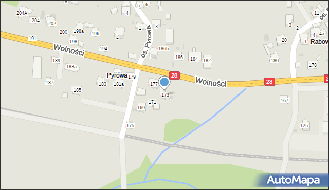 Maków Podhalański, Wolności, 173, mapa Maków Podhalański