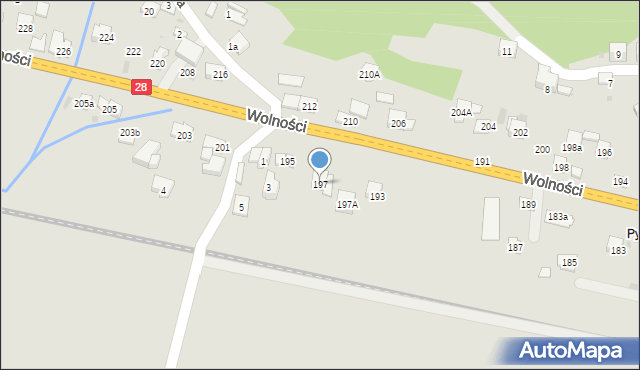 Maków Podhalański, Wolności, 197, mapa Maków Podhalański