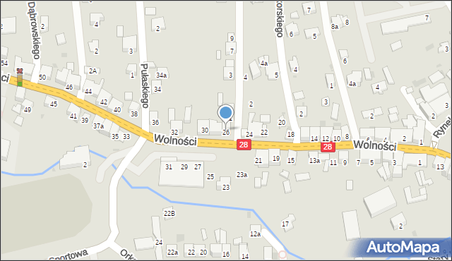 Maków Podhalański, Wolności, 28A, mapa Maków Podhalański