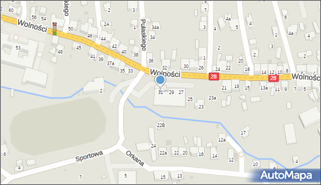 Maków Podhalański, Wolności, 31, mapa Maków Podhalański