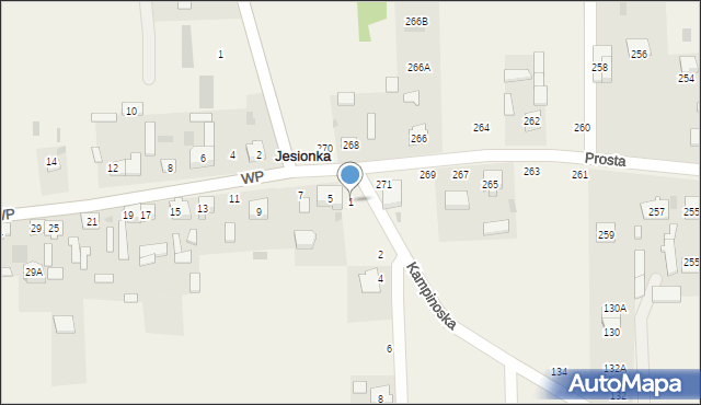 Małocice, Wojska Polskiego, 1, mapa Małocice