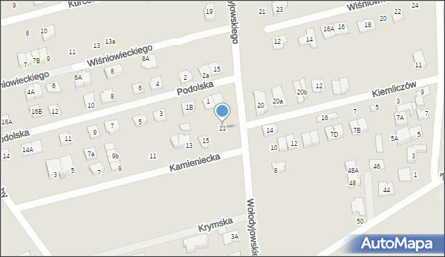 Marki, Wołodyjowskiego Michała, 11, mapa Marki