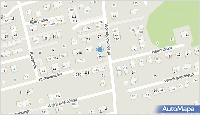 Marki, Wołodyjowskiego Michała, 25, mapa Marki