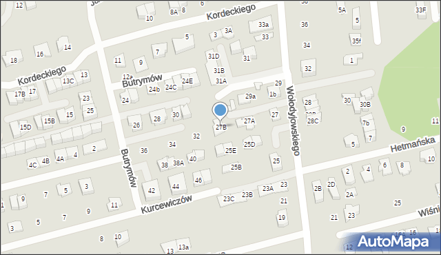 Marki, Wołodyjowskiego Michała, 27B, mapa Marki