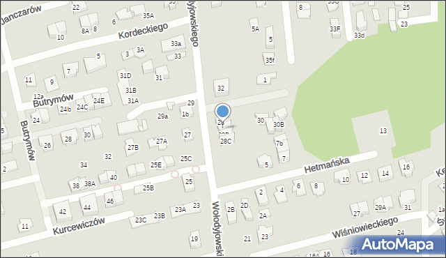 Marki, Wołodyjowskiego Michała, 28A, mapa Marki