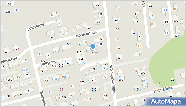 Marki, Wołodyjowskiego Michała, 31, mapa Marki