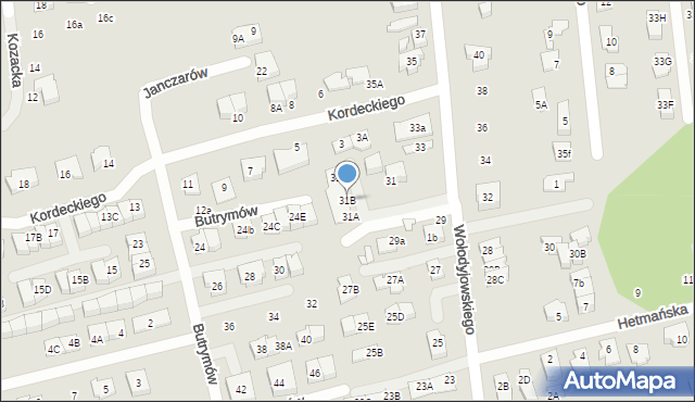 Marki, Wołodyjowskiego Michała, 31B, mapa Marki