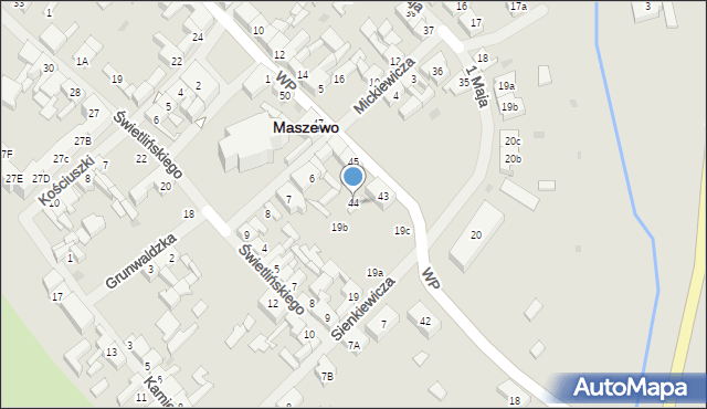 Maszewo, Wojska Polskiego, 44, mapa Maszewo