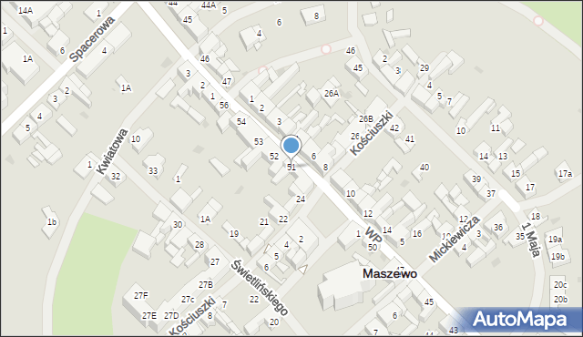 Maszewo, Wojska Polskiego, 51, mapa Maszewo