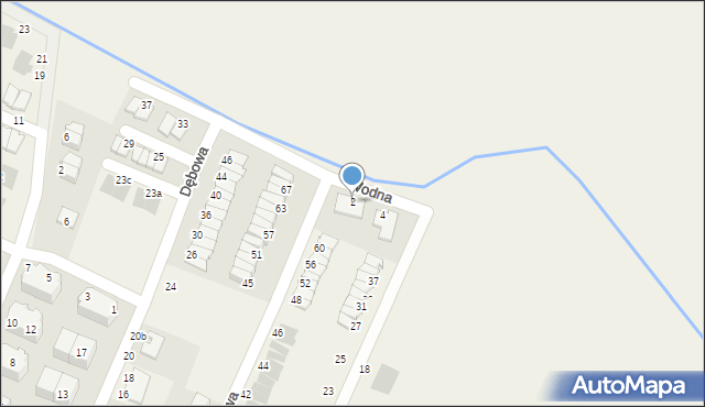 Mędłów, Wodna, 2, mapa Mędłów