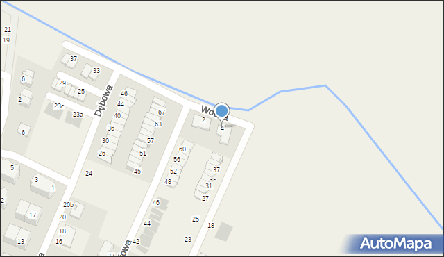 Mędłów, Wodna, 4, mapa Mędłów