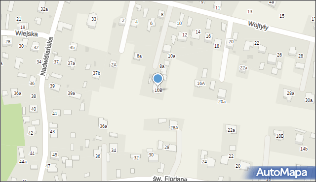 Mętków, Wojtyły Karola, ks., 10B, mapa Mętków