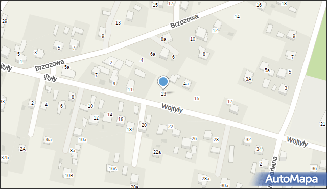 Mętków, Wojtyły Karola, ks., 13, mapa Mętków