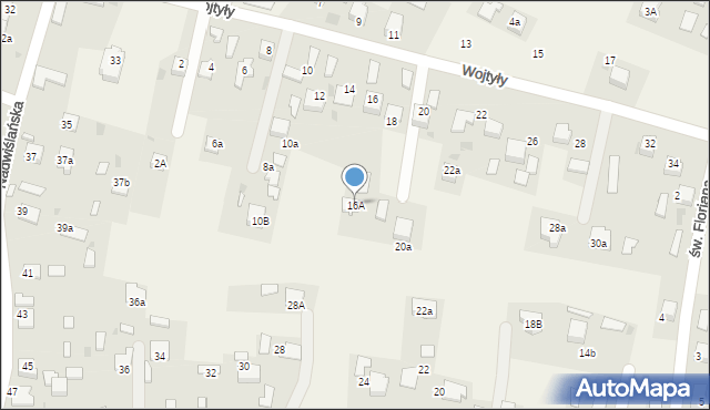 Mętków, Wojtyły Karola, ks., 16A, mapa Mętków