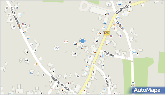 Miasteczko Śląskie, Woźnicka, 12, mapa Miasteczko Śląskie