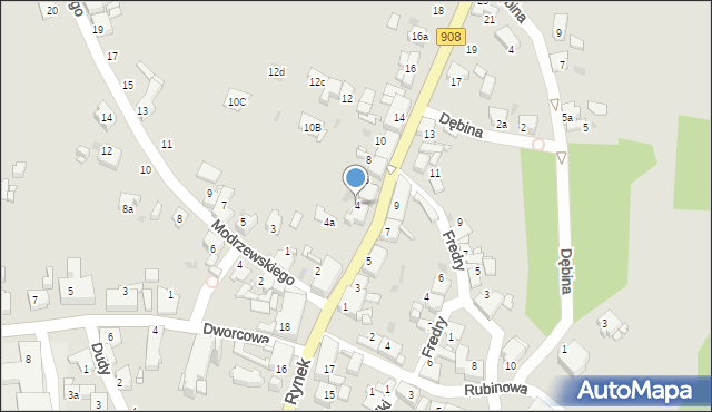 Miasteczko Śląskie, Woźnicka, 4, mapa Miasteczko Śląskie