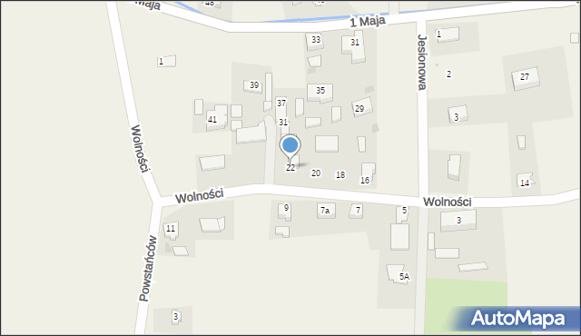 Miedary, Wolności, 22, mapa Miedary
