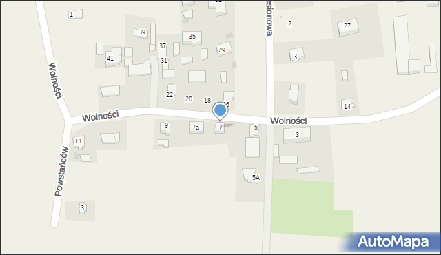 Miedary, Wolności, 7, mapa Miedary