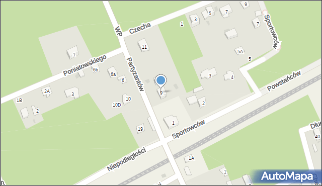 Międzyborów, Wojska Polskiego, 9, mapa Międzyborów