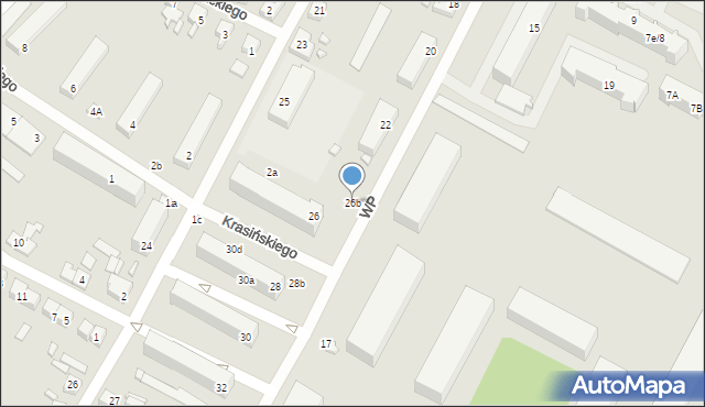 Międzyrzecz, Wojska Polskiego, 26b, mapa Międzyrzecz