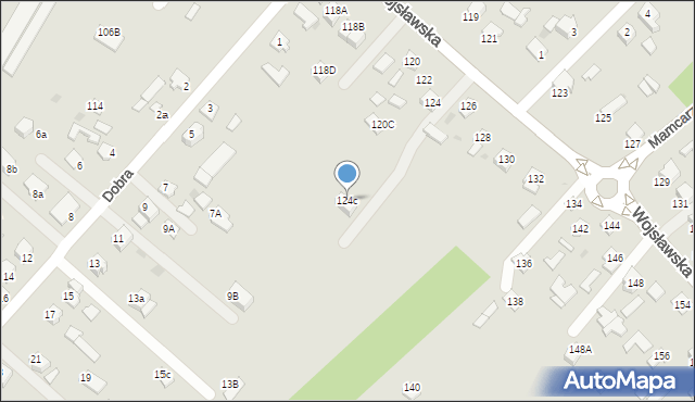 Mielec, Wojsławska, 124c, mapa Mielca