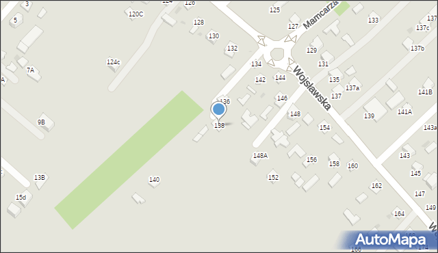 Mielec, Wojsławska, 138, mapa Mielca