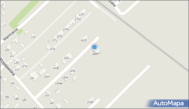 Mielec, Wojsławska, 143C, mapa Mielca