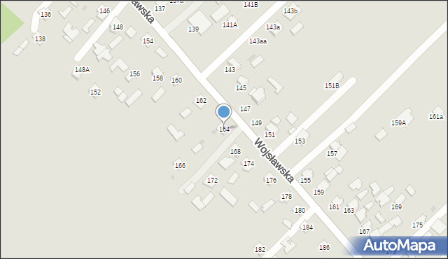 Mielec, Wojsławska, 164, mapa Mielca