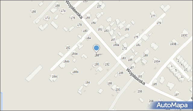 Mielec, Wojsławska, 188, mapa Mielca