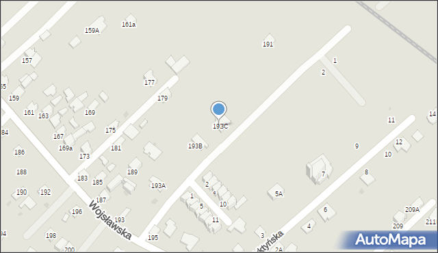 Mielec, Wojsławska, 193C, mapa Mielca