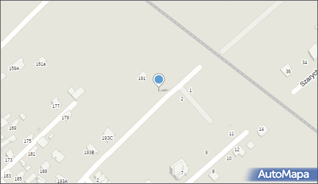 Mielec, Wojsławska, 193e, mapa Mielca