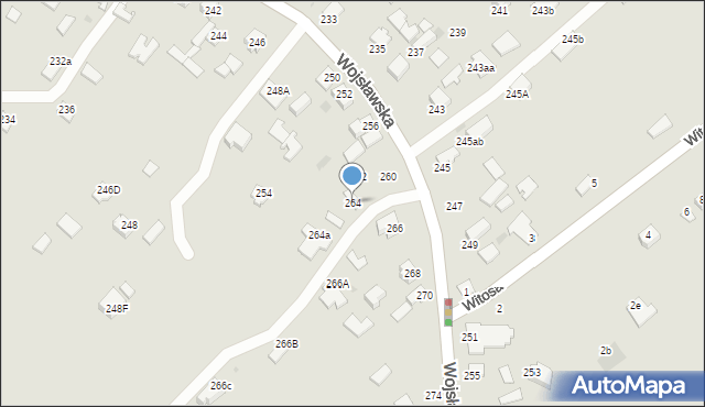 Mielec, Wojsławska, 264, mapa Mielca