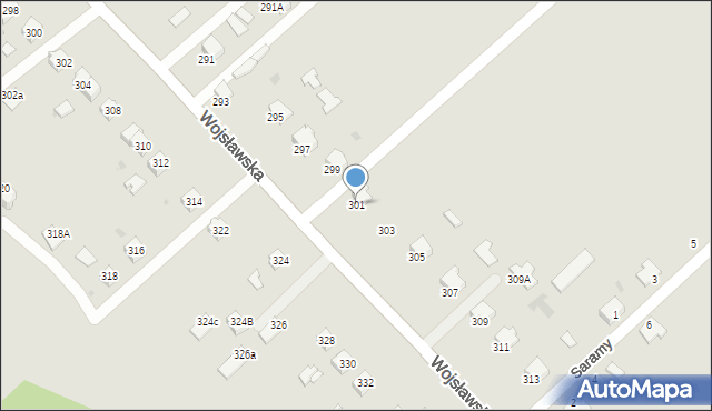 Mielec, Wojsławska, 301, mapa Mielca