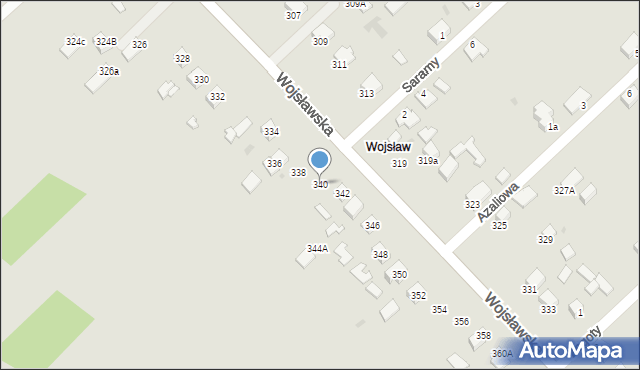 Mielec, Wojsławska, 340, mapa Mielca