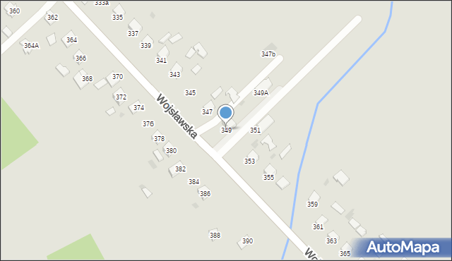 Mielec, Wojsławska, 349, mapa Mielca