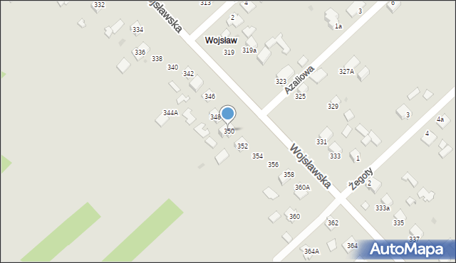 Mielec, Wojsławska, 350, mapa Mielca