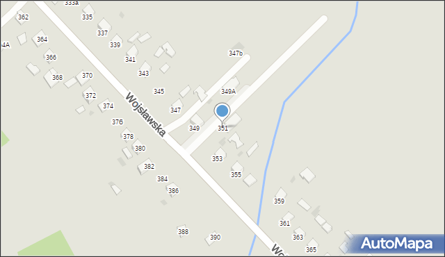 Mielec, Wojsławska, 351, mapa Mielca
