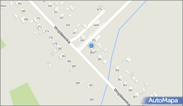 Mielec, Wojsławska, 353, mapa Mielca