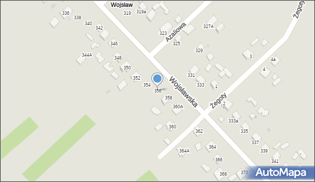 Mielec, Wojsławska, 356, mapa Mielca