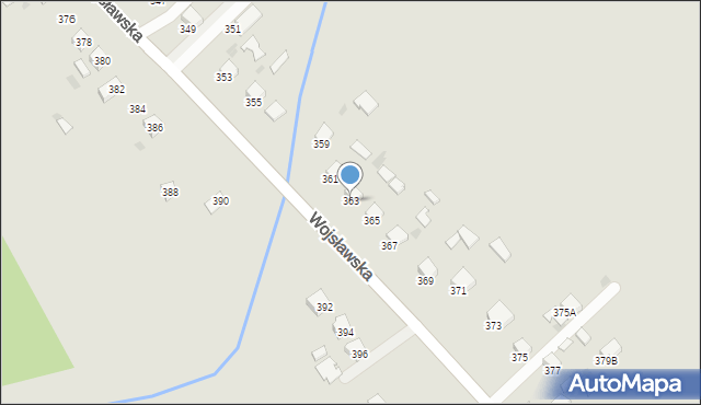 Mielec, Wojsławska, 363, mapa Mielca