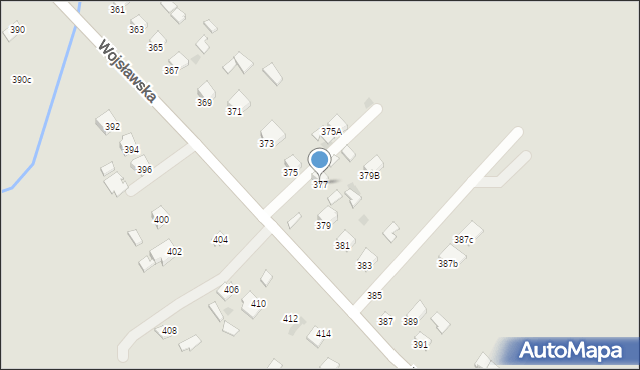 Mielec, Wojsławska, 377, mapa Mielca