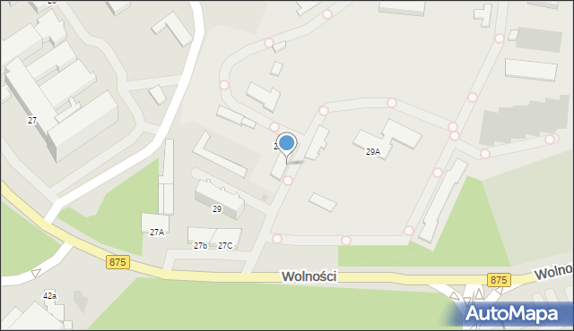 Mielec, Wolności, 29b, mapa Mielca