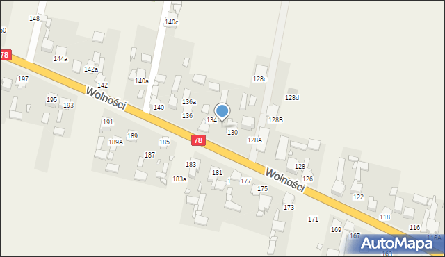 Mierzęcice, Wolności, 132, mapa Mierzęcice