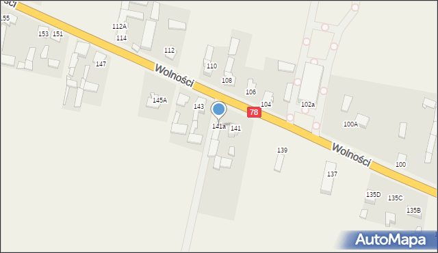 Mierzęcice, Wolności, 141a, mapa Mierzęcice