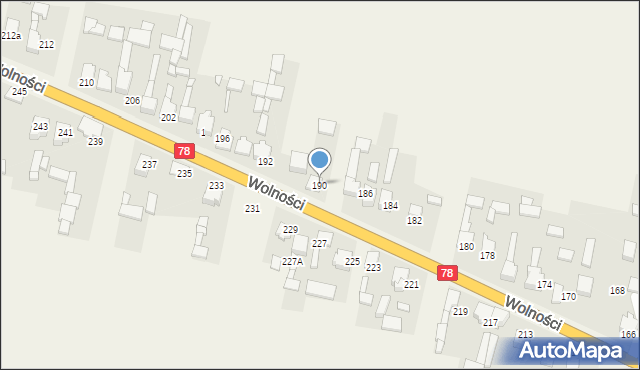 Mierzęcice, Wolności, 190, mapa Mierzęcice