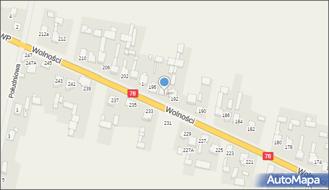 Mierzęcice, Wolności, 194, mapa Mierzęcice