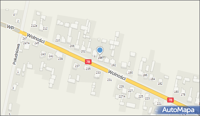 Mierzęcice, Wolności, 196, mapa Mierzęcice