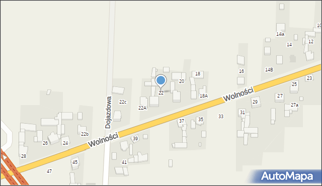 Mierzęcice, Wolności, 22, mapa Mierzęcice