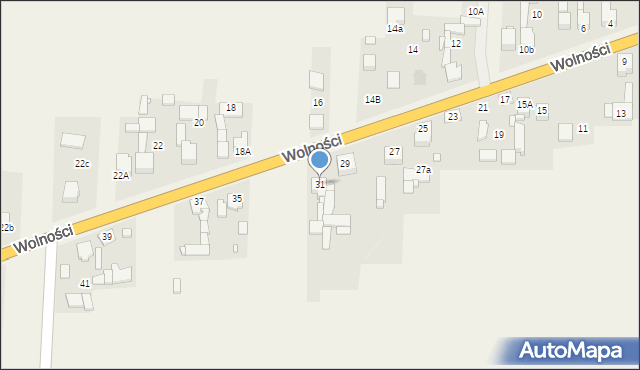 Mierzęcice, Wolności, 31, mapa Mierzęcice