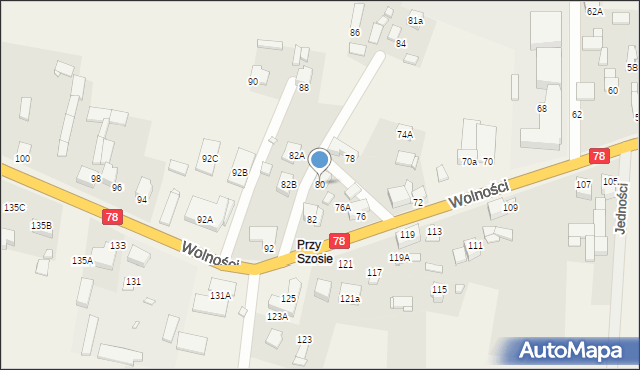 Mierzęcice, Wolności, 80, mapa Mierzęcice